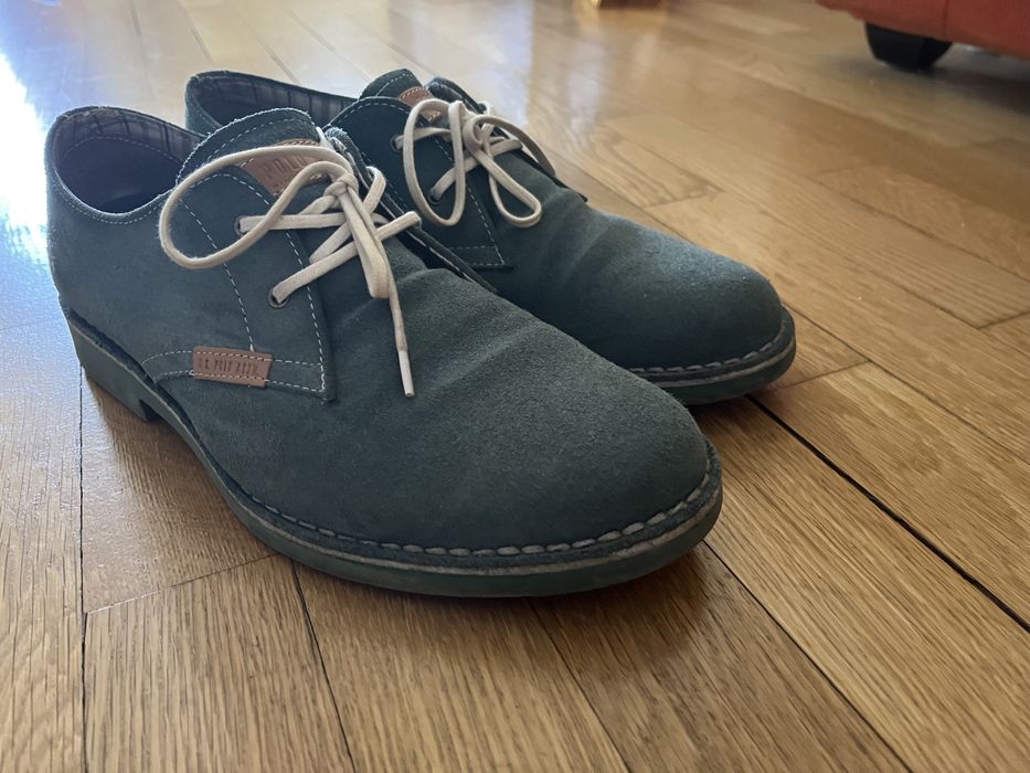 Мъжки синьо зелени велурени обувки U.S. Polo Assn