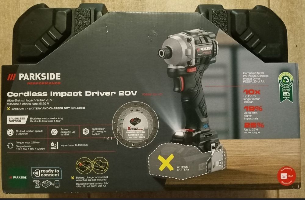 Bormasina cu impact PDSSAP 20-LI C3 20v 226Nm Parkside Performance