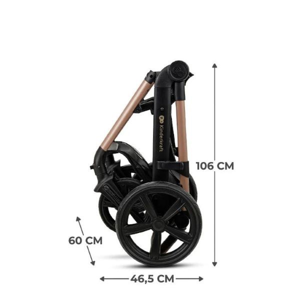 Комбинирана Детска (Бебешка)Количка Kinderkraft MOOV 2 3в1, Sand Beige