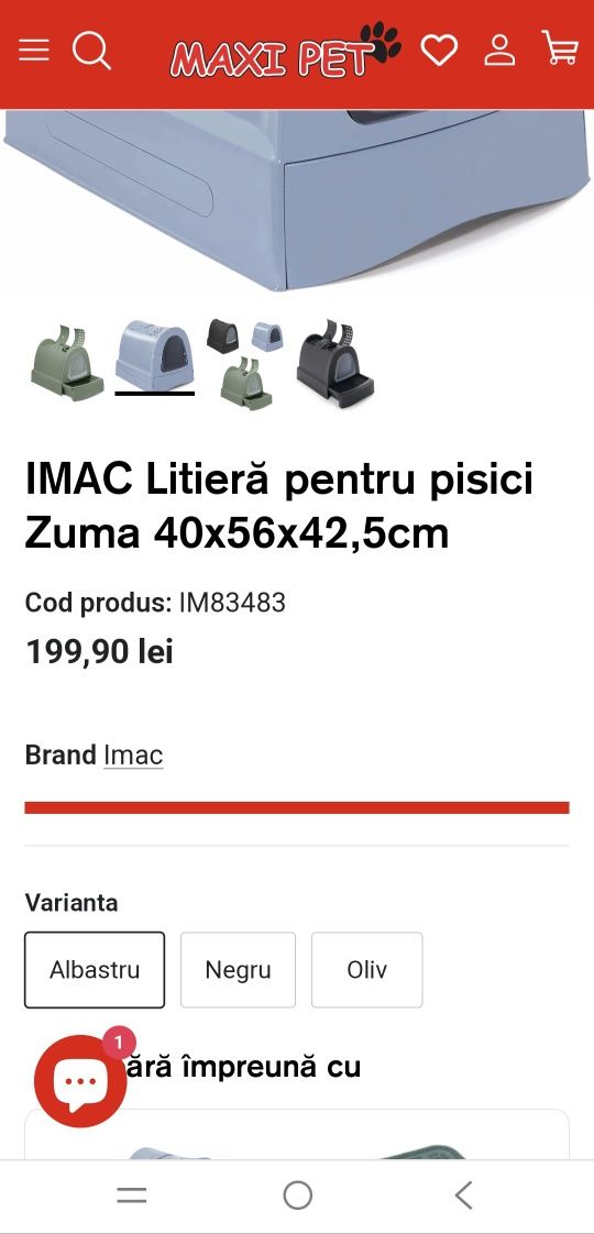 Litieră pentru pisici 40x56x42,5cm
Zuma 40x56x42,5cm
Zuma 40x56x42,5cm