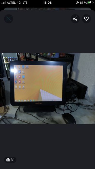 Продам сенсорный монитор для кафе