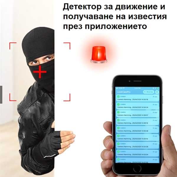 WIFI/IP часовник с камера 4К нощно виждане и запис на micro SD /BK029/