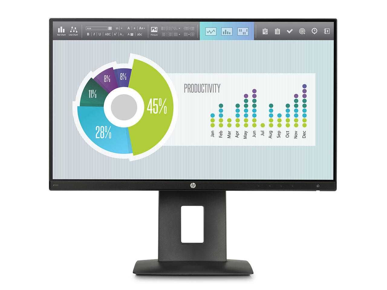 Монитор HP Z23n – А статус с 12 месеца гаранция, професионален 23 IPS