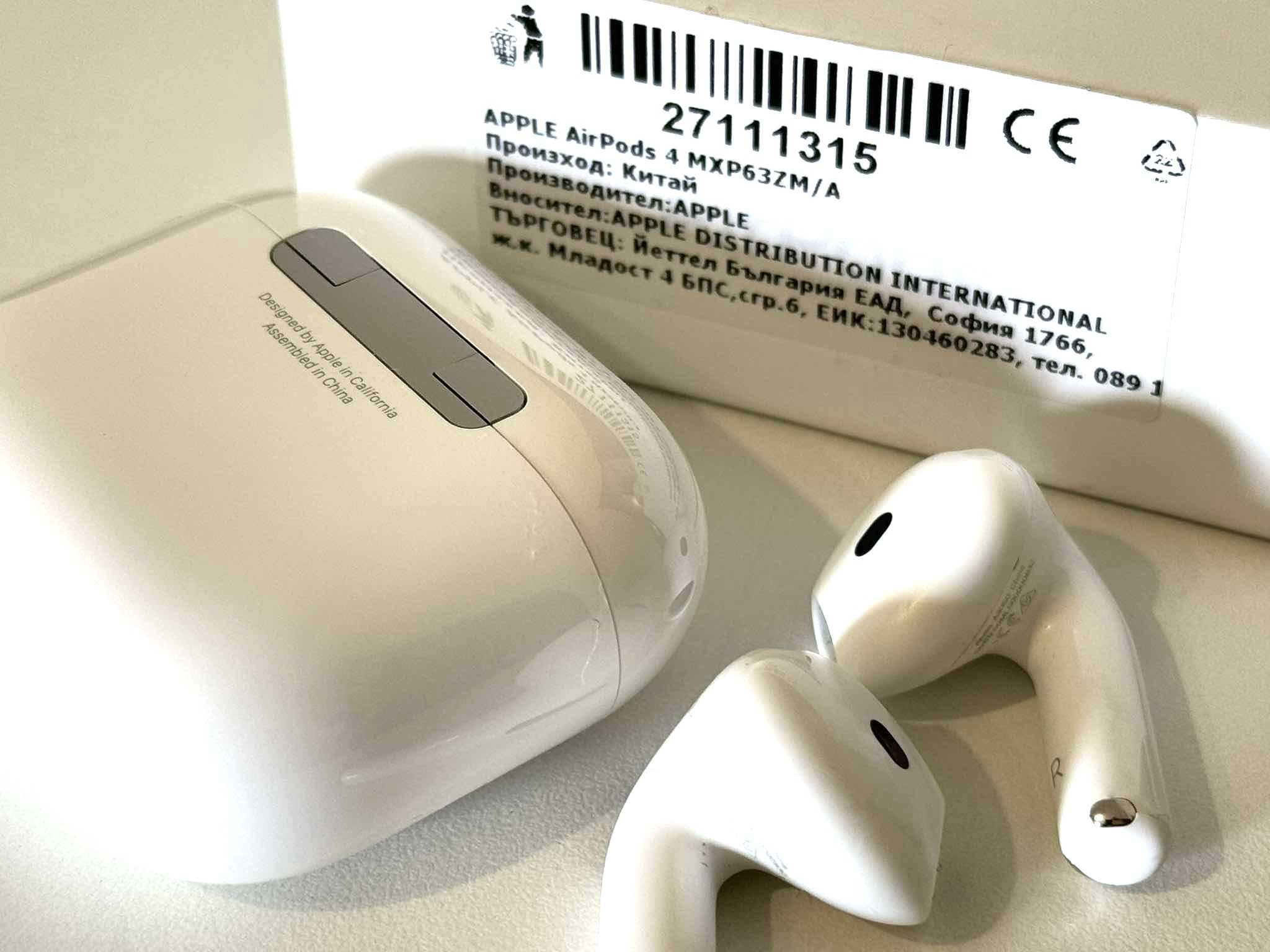 Нови! 24м.Гаранция Apple AirPods 4 gen. 2024