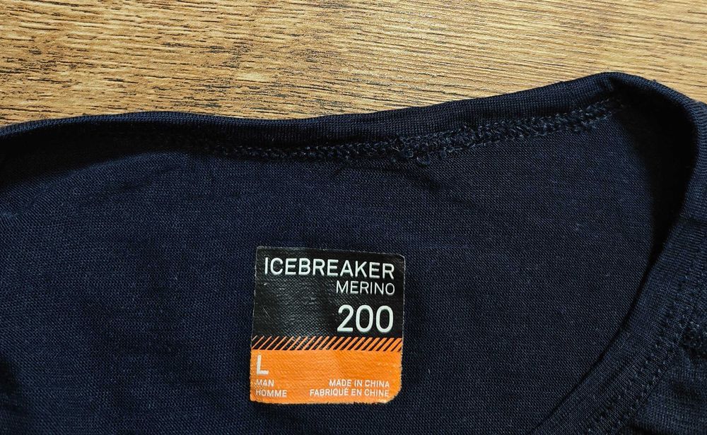 Icebreaker Мериносова вълна оригинална мъжка фланелка размер L