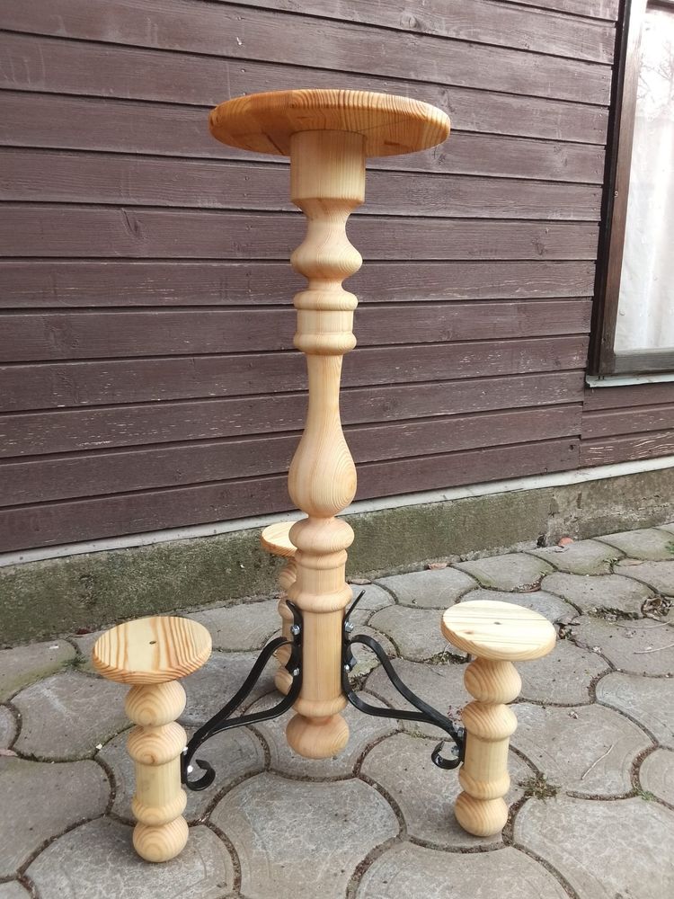 Balustri lemn, stalpi foisor, suporti flori