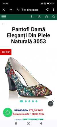 Pantofi dama eleganți piele naturala Romania!