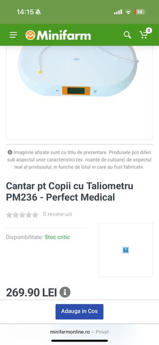 Cantar pentru bebelui Perfect Medical PM-236