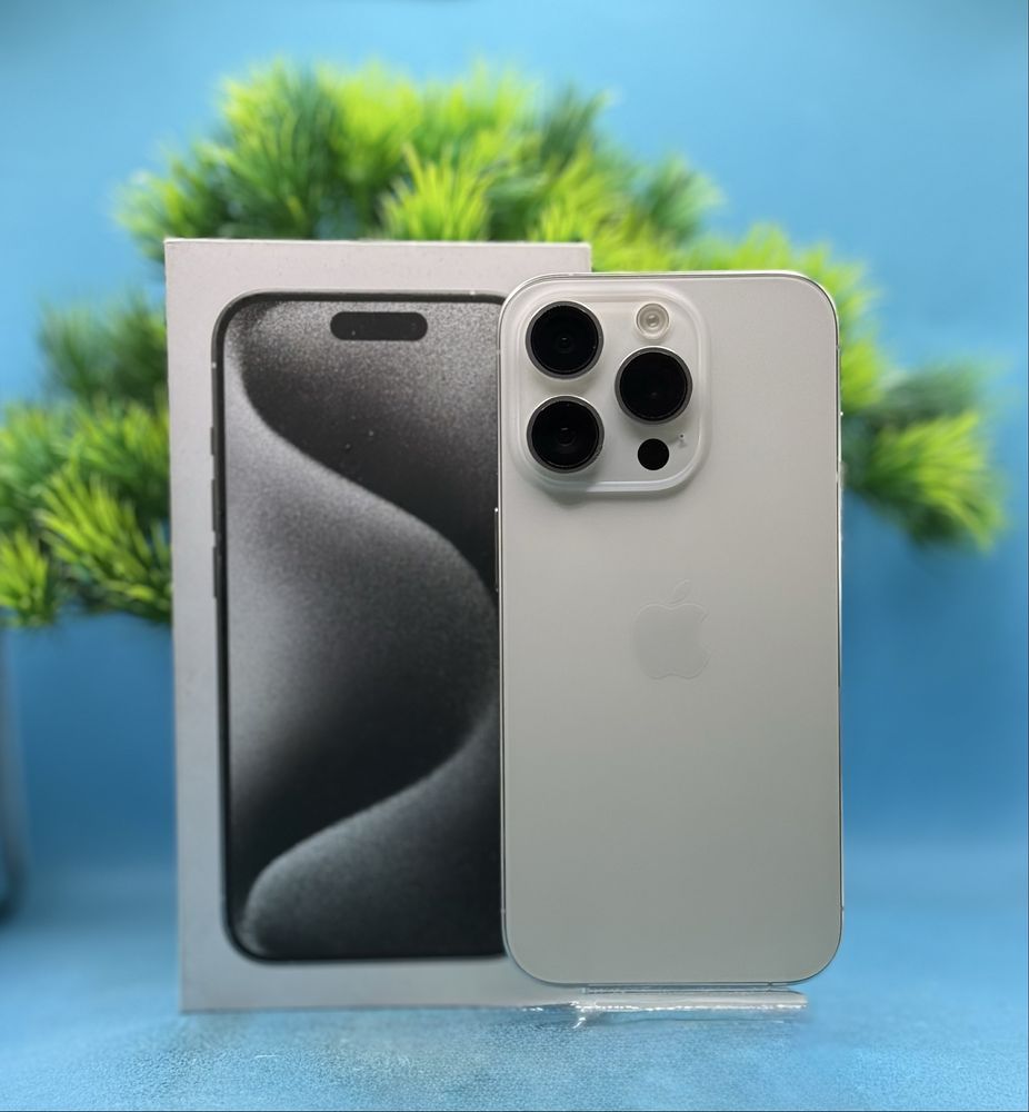 ПЕРФЕКТЕН!!! Apple iPhone 15 Pro, 128GB, 5G, White Titanium