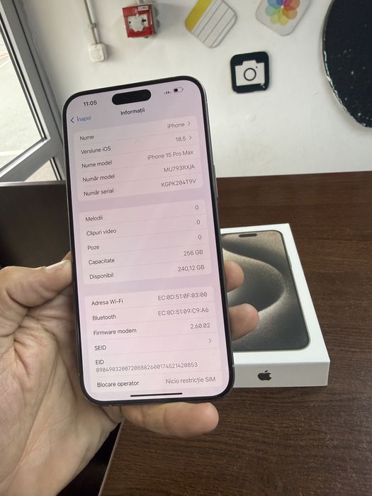 Vand Iphone 15 Pro Max 256Gb Full box