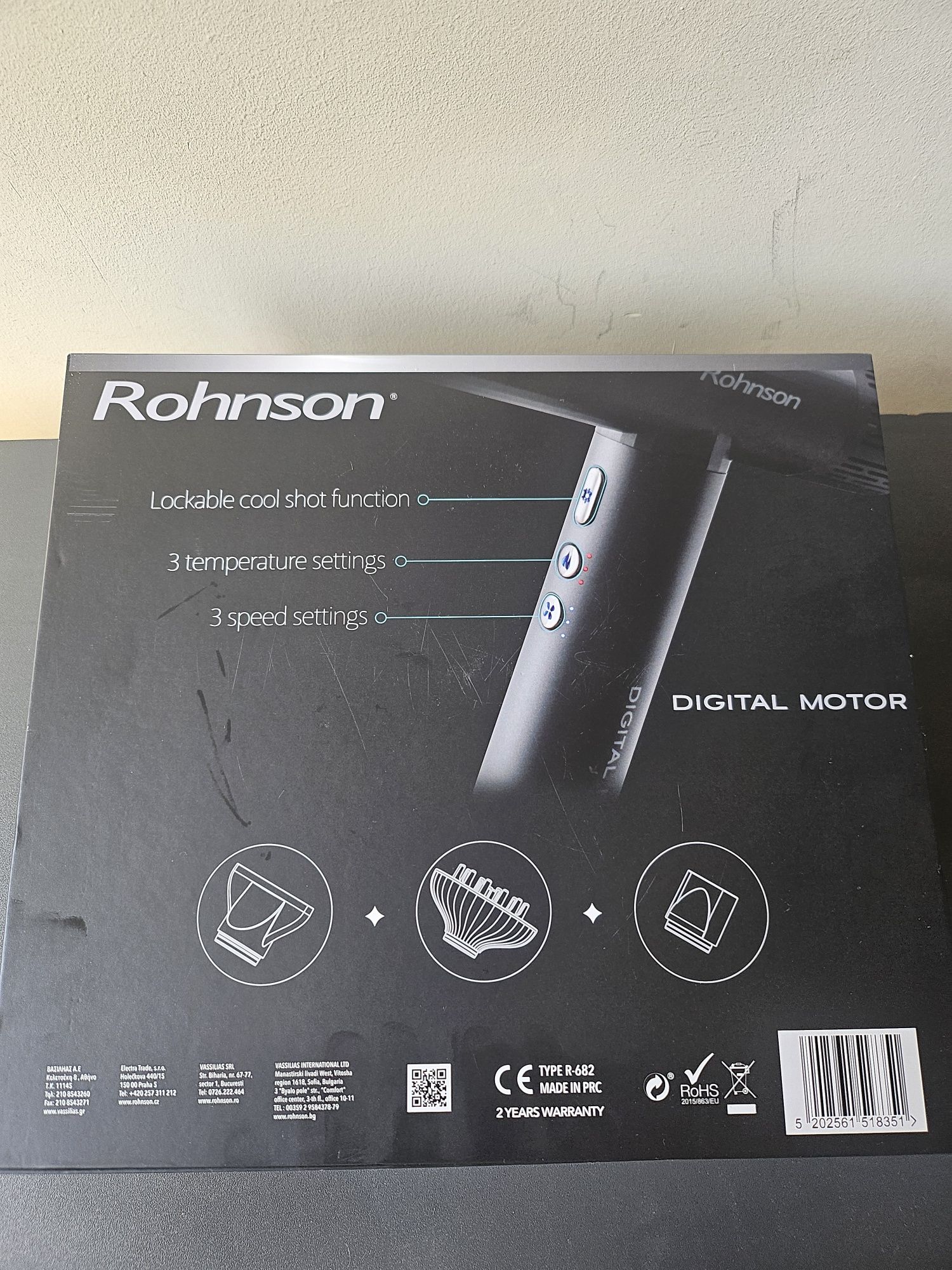Сешоар ROHNSON R-682 1900 W, ЙОНИЗАЦИЯ