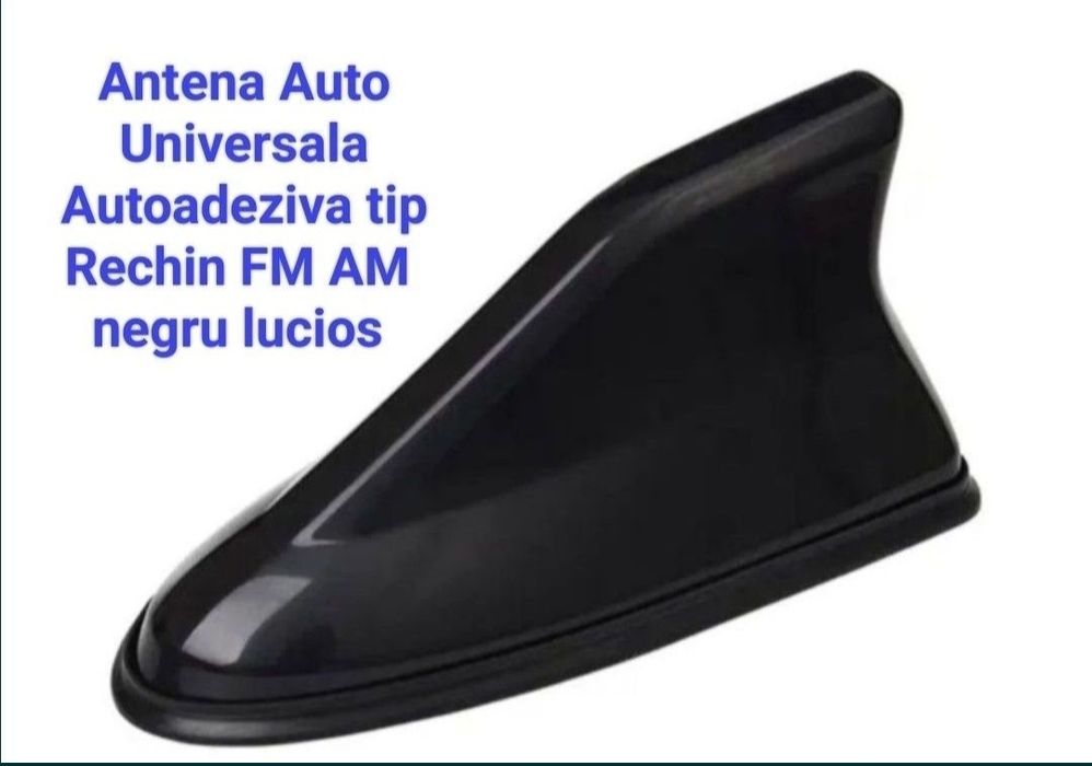 Antena auto FM Radio Tip Rechin , negru lucios