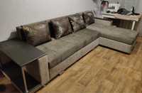 Угловой диван со столиком, диван +встроенный стол, диван кровать,диван