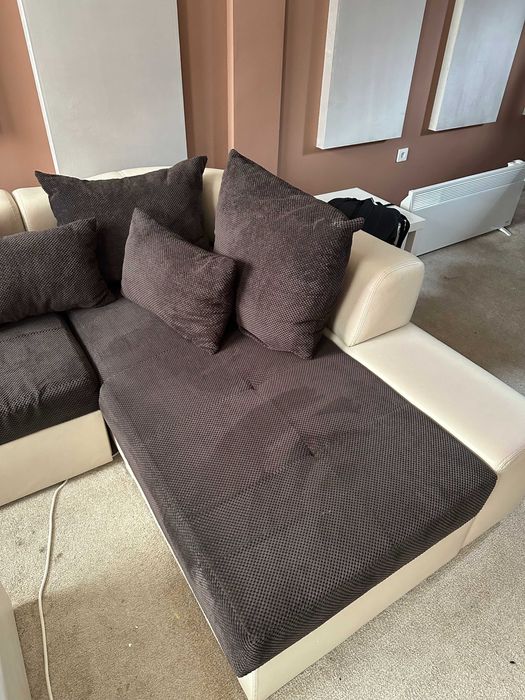 Разтегателен ъглов диван, ляв ъгъл