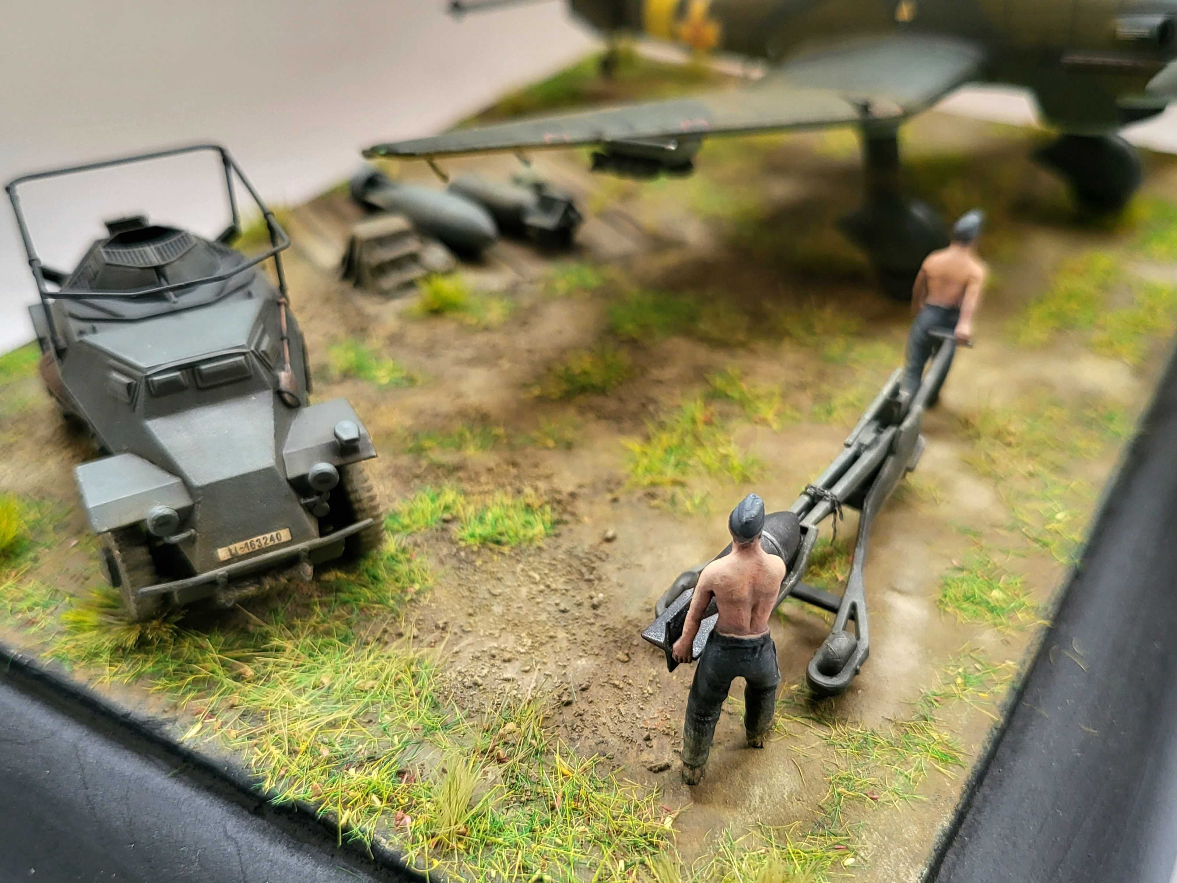 Modelism Diorama avion bombardament Stuka 1:72