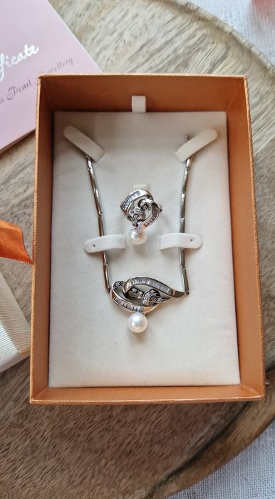 Пръстен и гривна 925 Swan Pearls