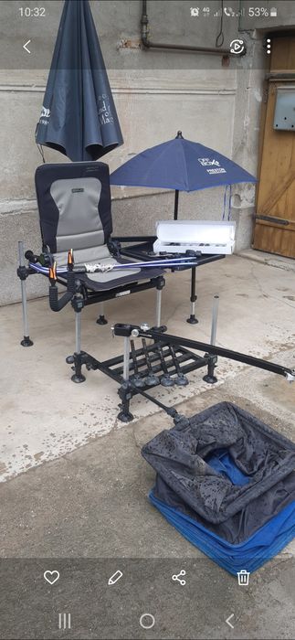 Scaun, platformă și accesorii pescuit