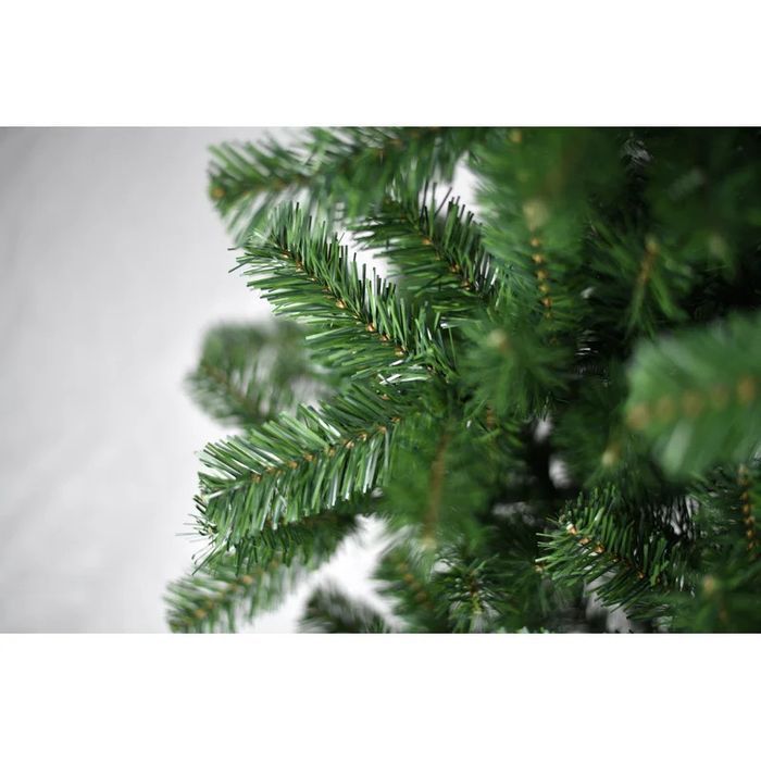 brad artificial de craciun morzine, pe/pvc, verde/negru, 101 x 180 cm