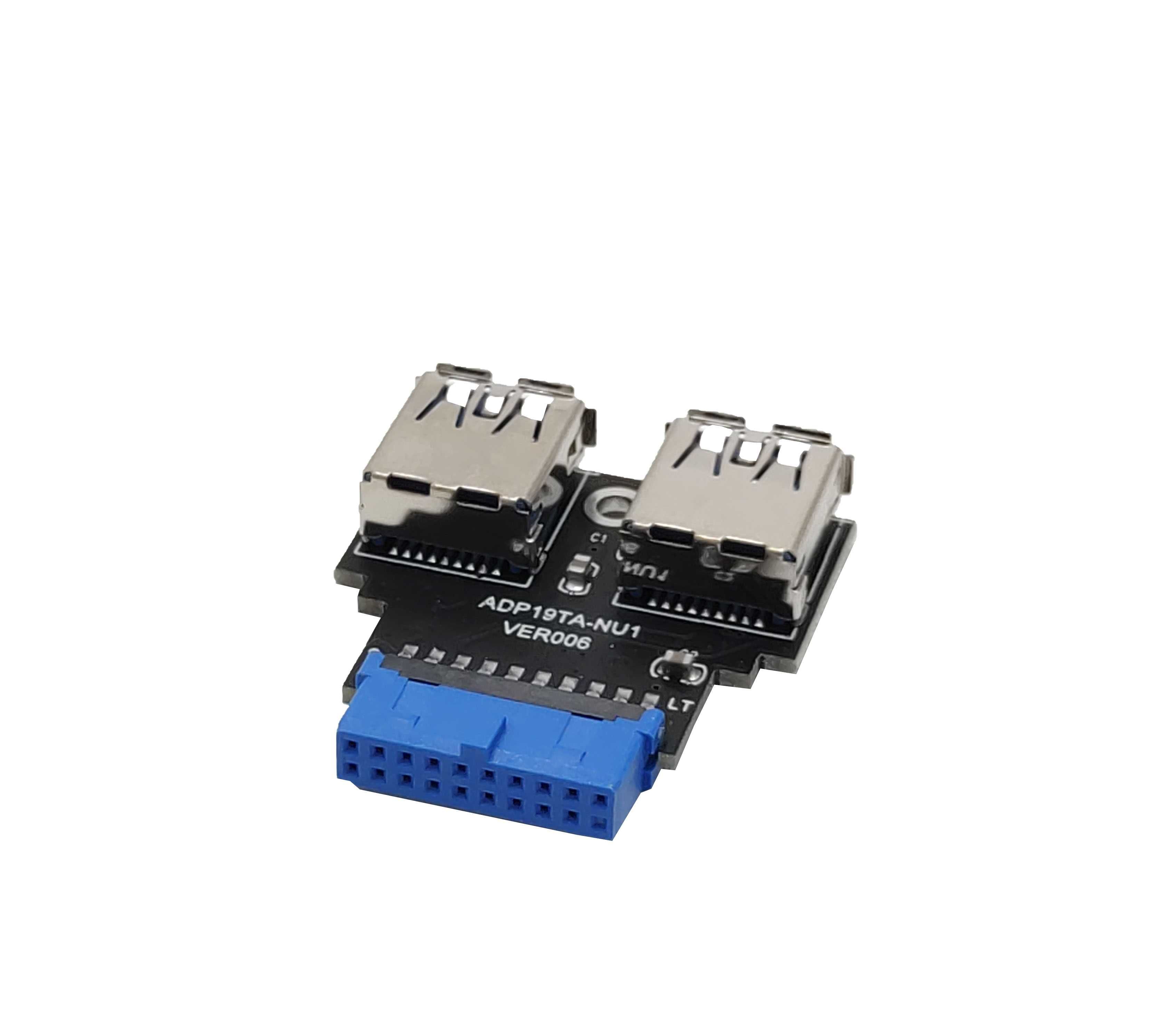 Адаптер usb 3.0 19 pin to dual usb 3.0 adp19ta-nu1