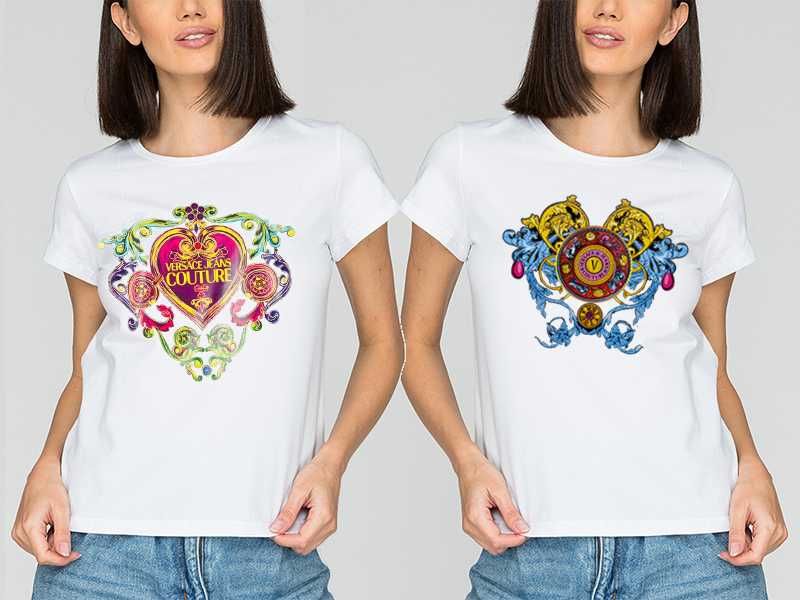 Дамска тениска Versace принт Модели, цветове и размери
