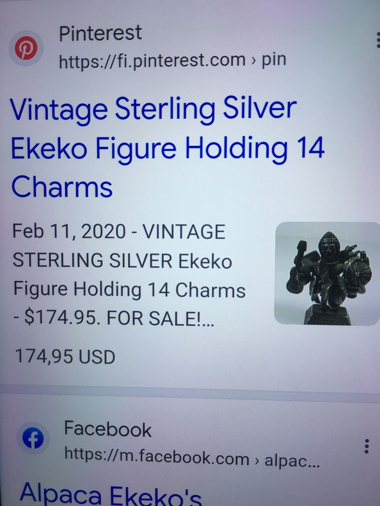 Zeitate Ekeko Peruană antica din argint