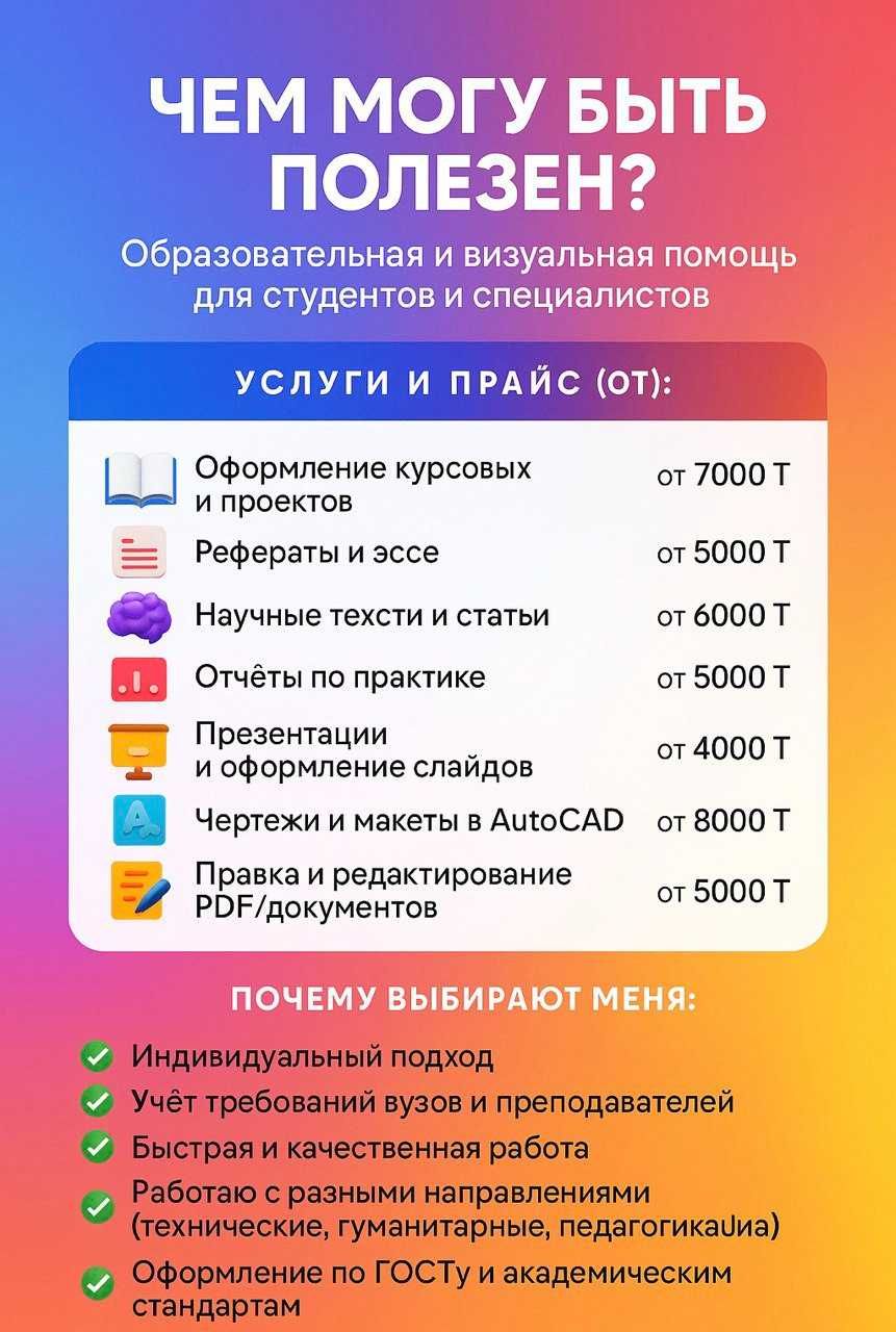 Помощь в написании курсовых, презентации, статьей, диссертации