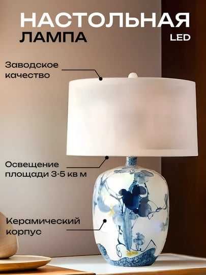 Cветильники  прикроватная, стеклянная, напольная, настольная лампа