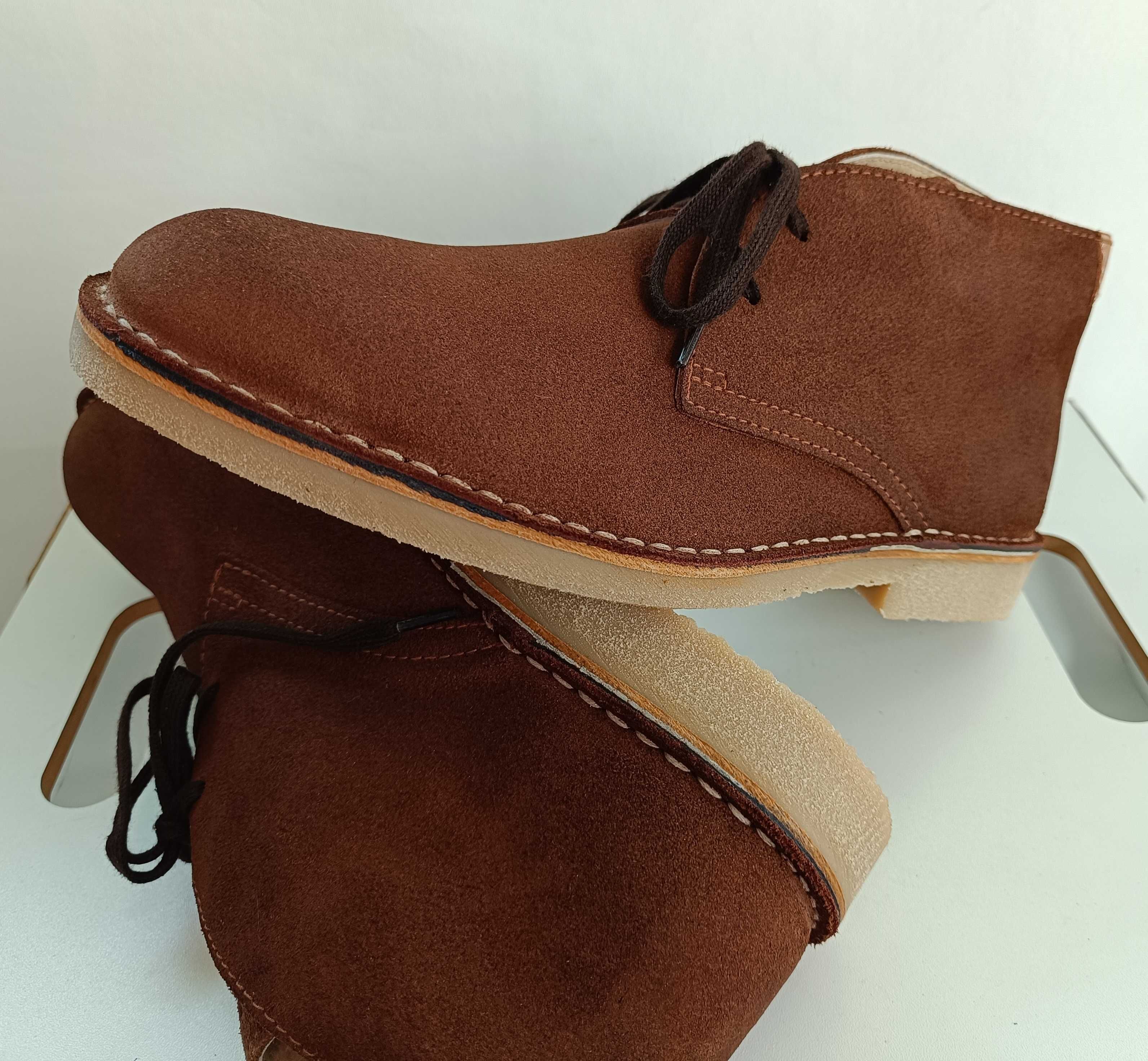 Ghete chukka suede 45 premium Carrera NOI piele naturala moale