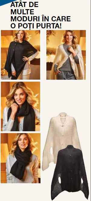 Capa/sal/poncho Verity model multifunctional, negru, Avon