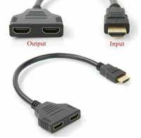 Cablu adaptor HDMI Splitter 2 in 1 – 30cm