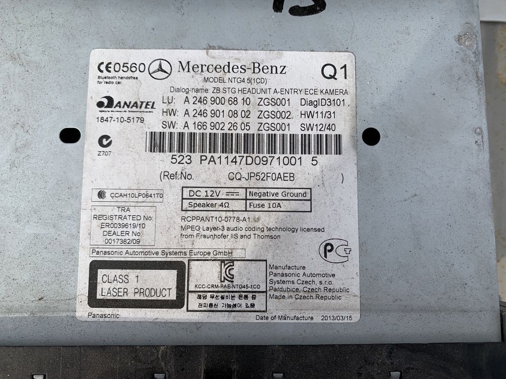 CD/Navi /Comand -Mercedes B-class/w246/