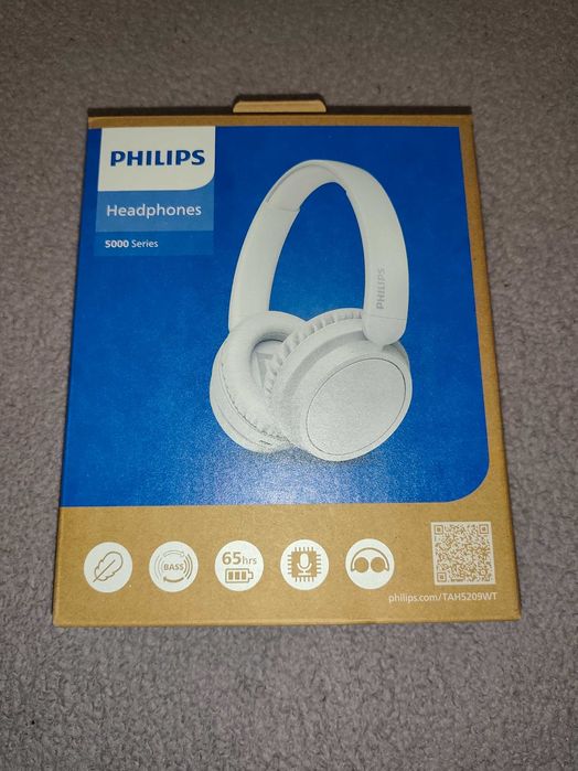 Безжични слушалки Philips 5000 series, бял - TAH5209WT