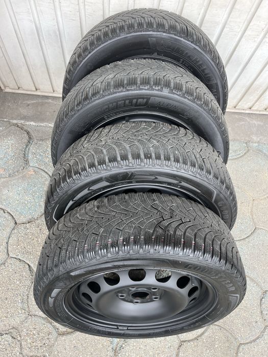 Jante otel 5x112mm, anvelope iarna 205/55 R16, Vw, Audi, Seat, Skoda