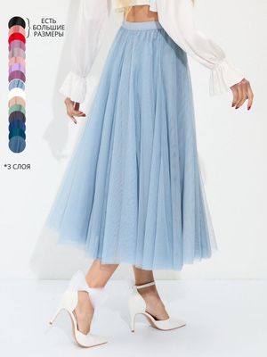 Юбка в светло голубом цвете