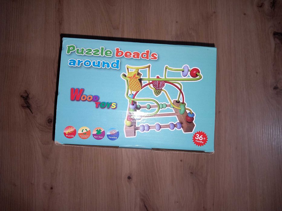 Дървена образователна игра Монтесори - Спирала Лабиринт - НОВА с кутия