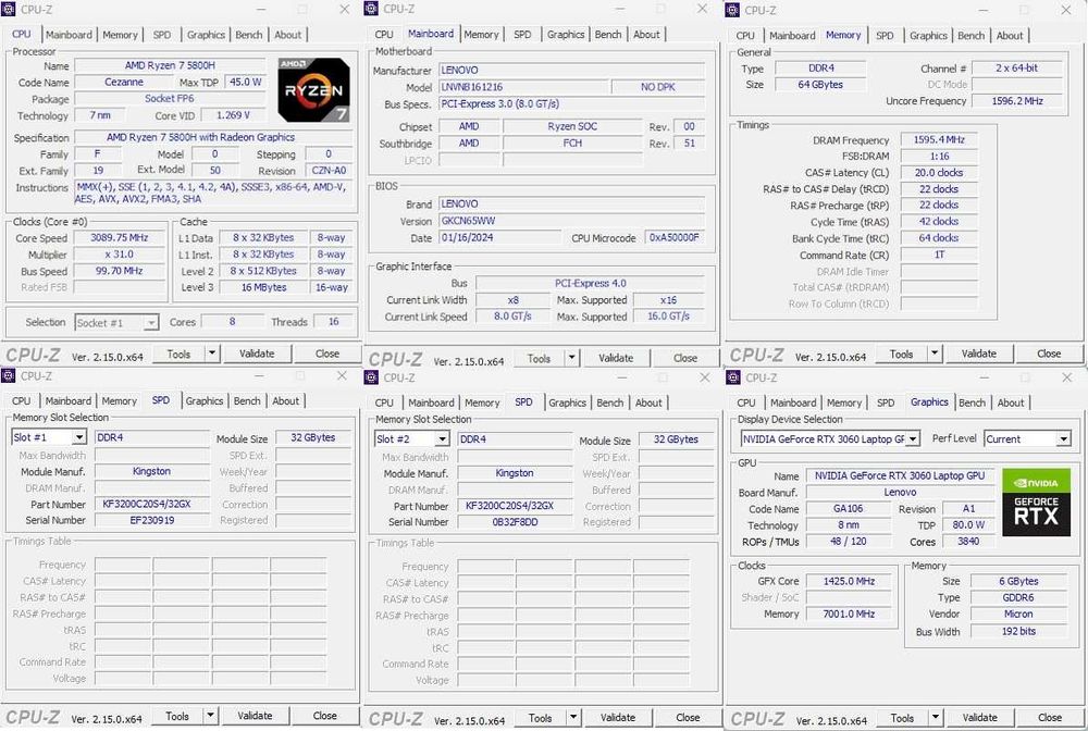 Legion 5 Pro 16.0" - 16ACH6H (64 GB RAM / RTX 3060)