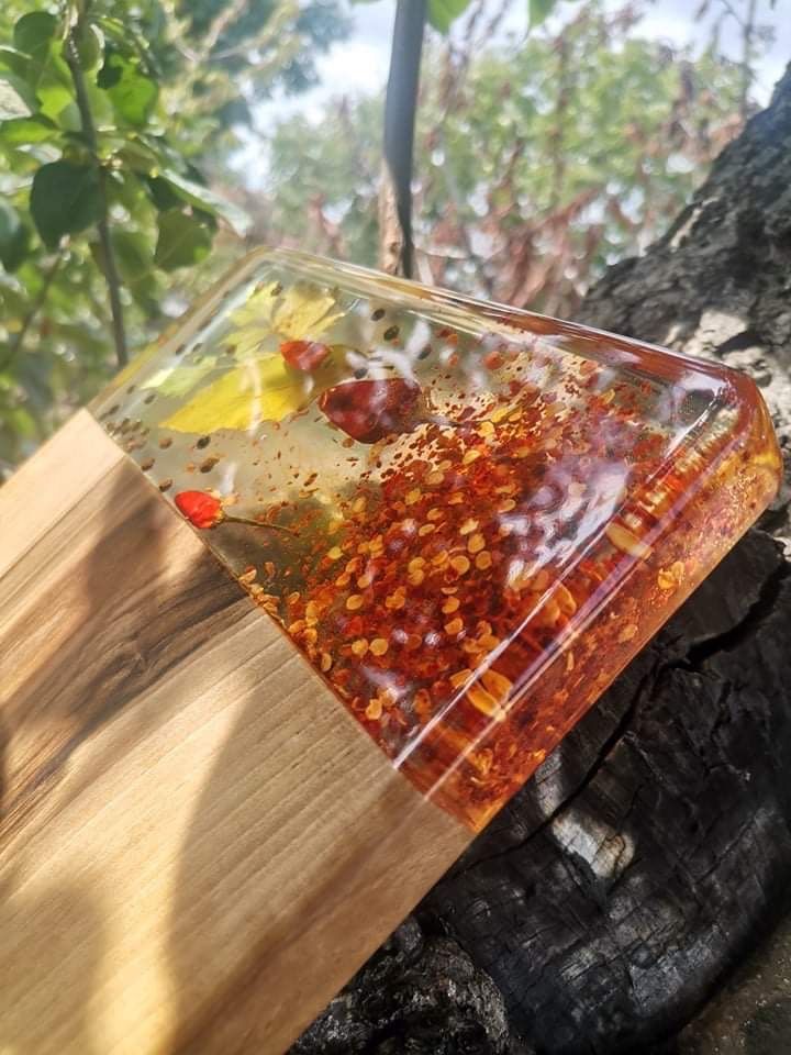 Дъска с епоксидна смола, плато за сервиране
