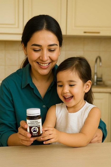 Чёрного тмина с витамином Е 300мг № 60 капсул     "KIDS"