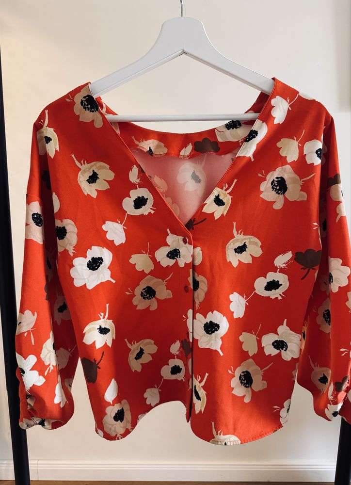 ZARA свеж топ с 3/4 ръкави