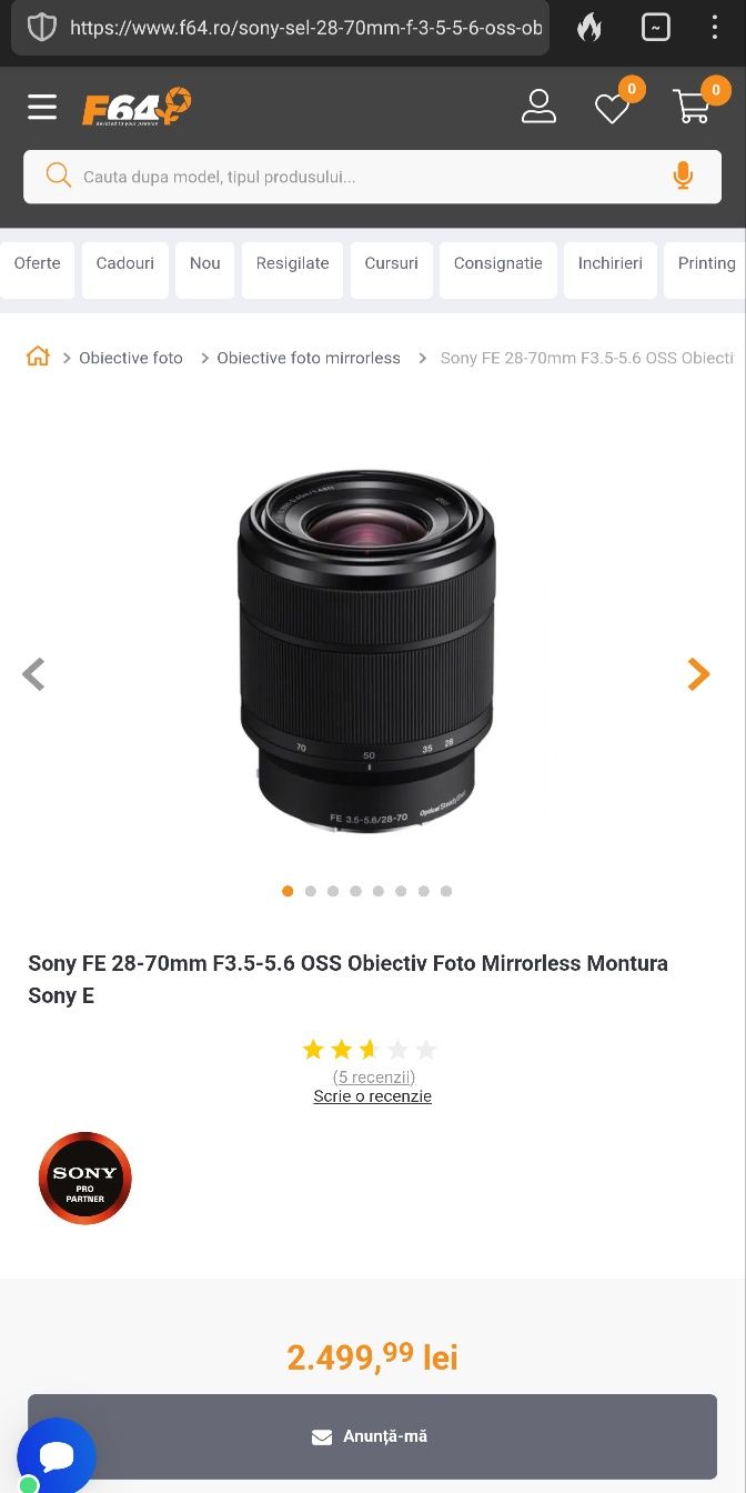 Sony FE 28-70mm, 3.5-5.6, OSS | sel2870