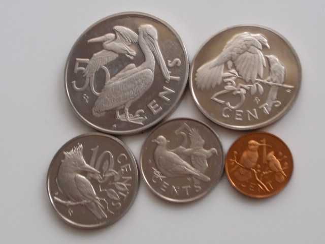 монети Гваделупа, Габон, Сао Томе, БВ о-ви, Ниуе, Марш. о-ви, Токелау