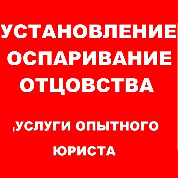 Опытный юрист. Установление/отказ отцовства, алименты, расторжен брака