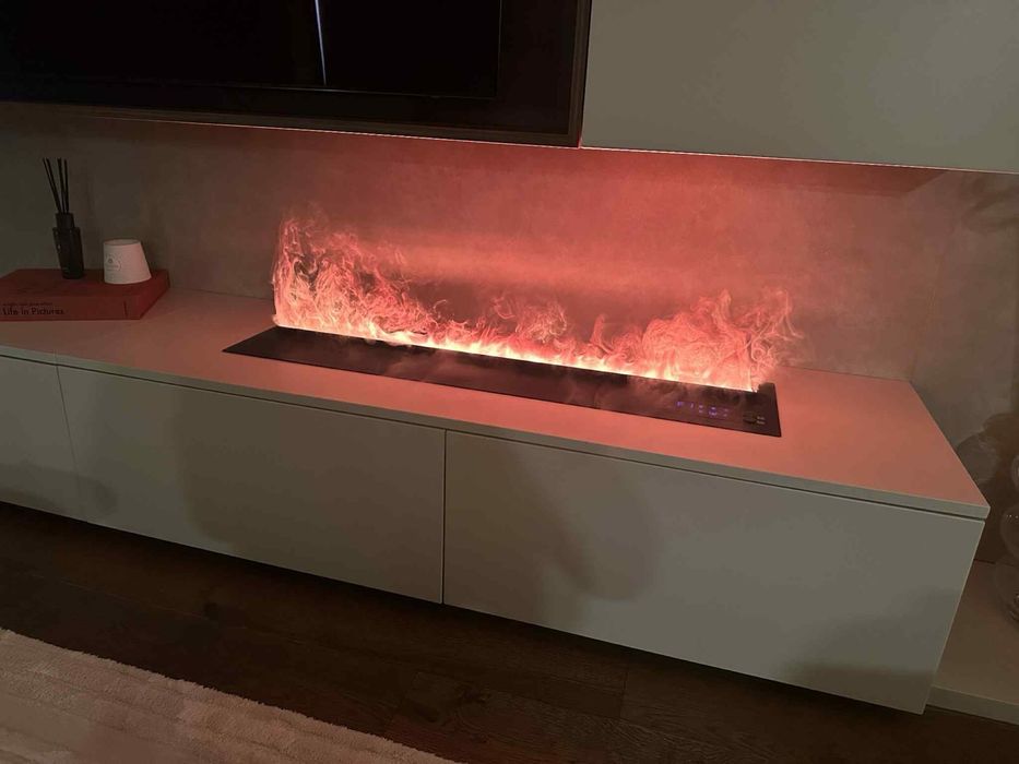 Декоративна камина с водна пара 100см