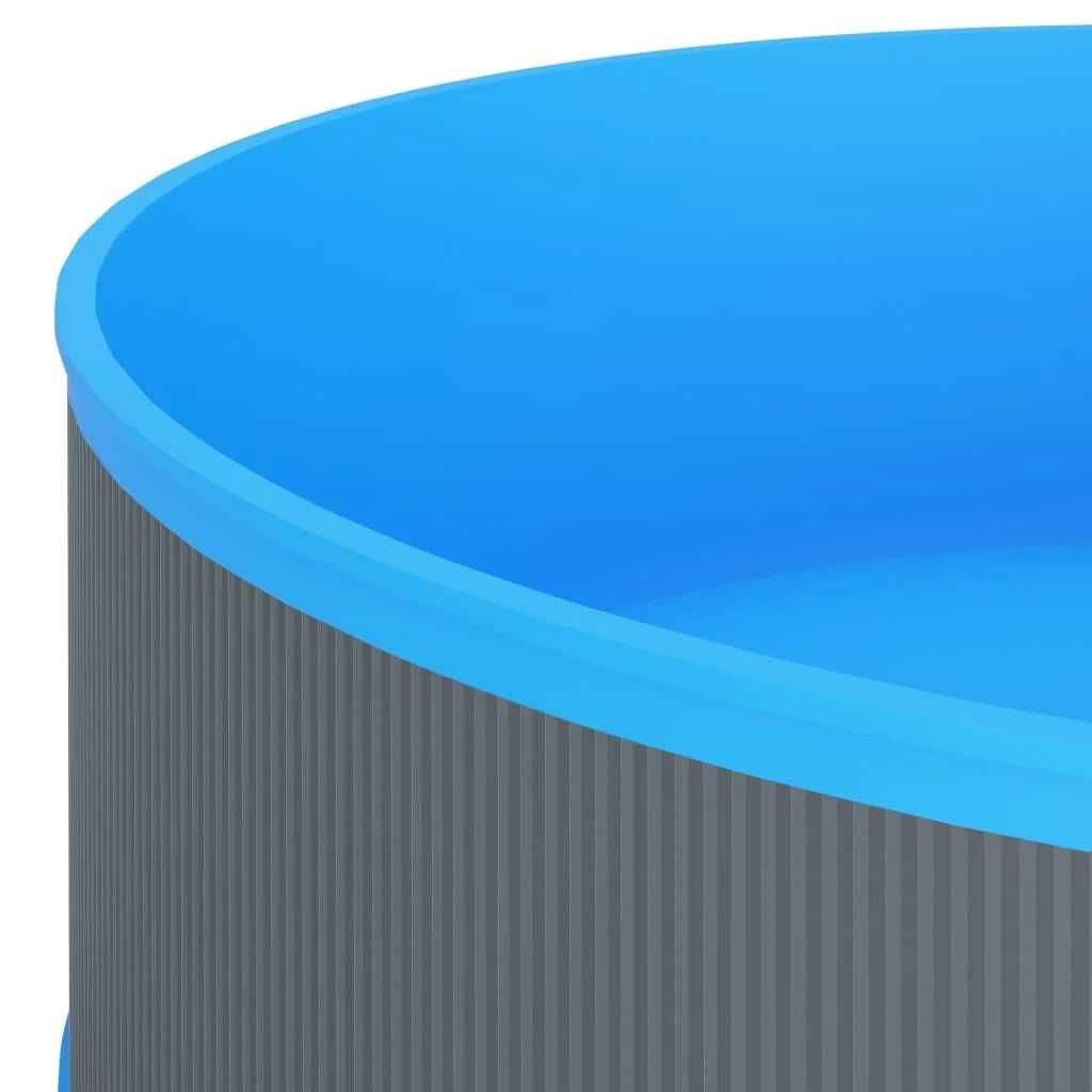 Piscina supraterana rotunda Gri 350x90 cm LIVRARE GRATUITA - NOU