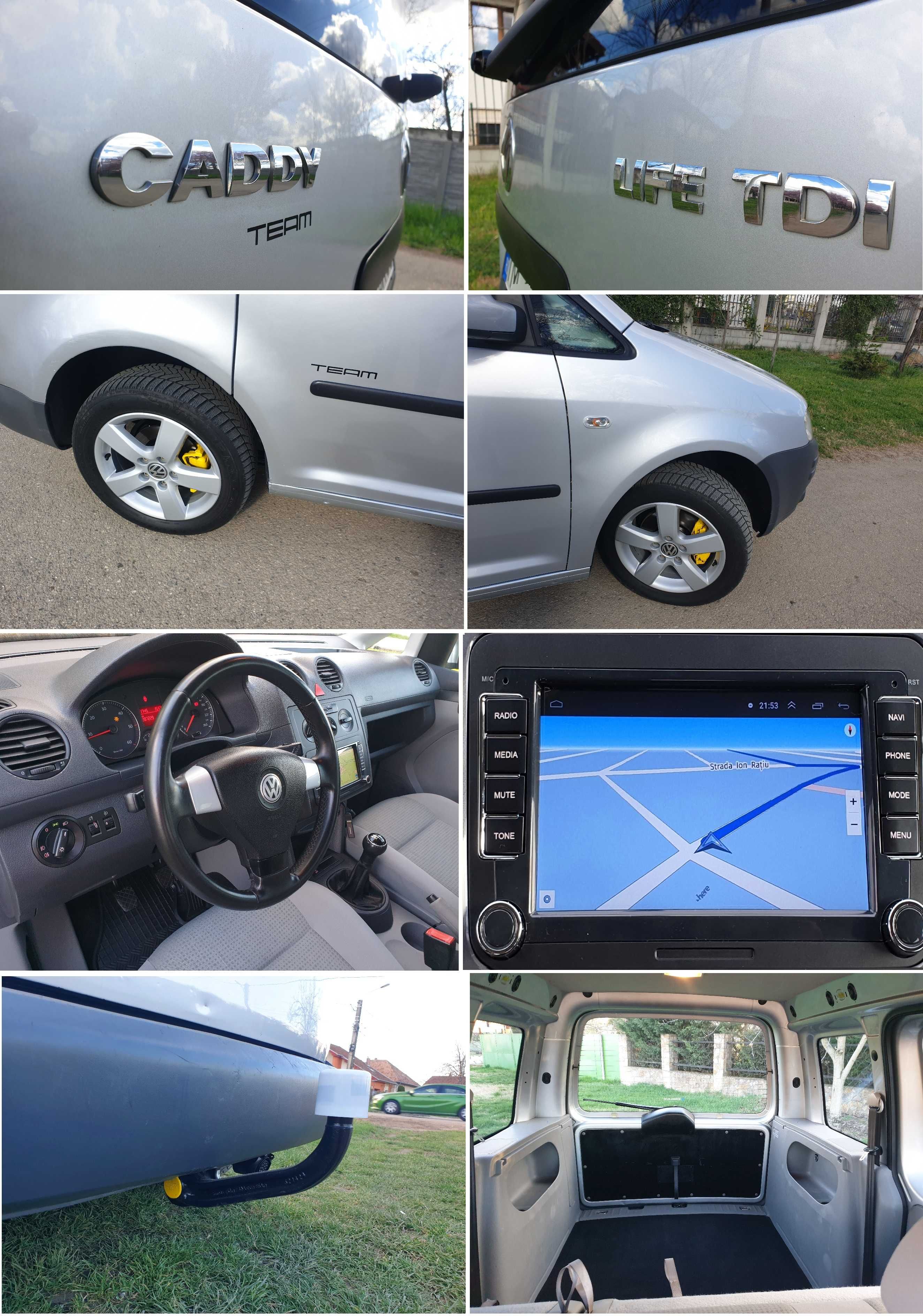 VW Caddy Life Team 5 locuri 2010 diesel 1,9 TDI 105 cp Navi