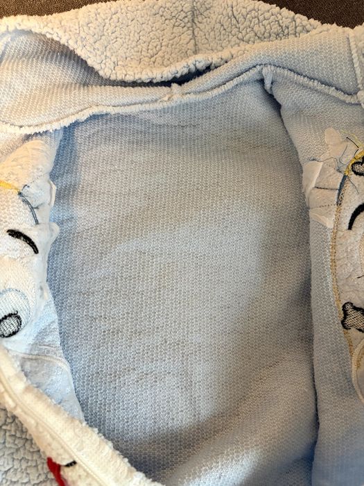 Пухкав ромпър с качулка и крава, 68 размер