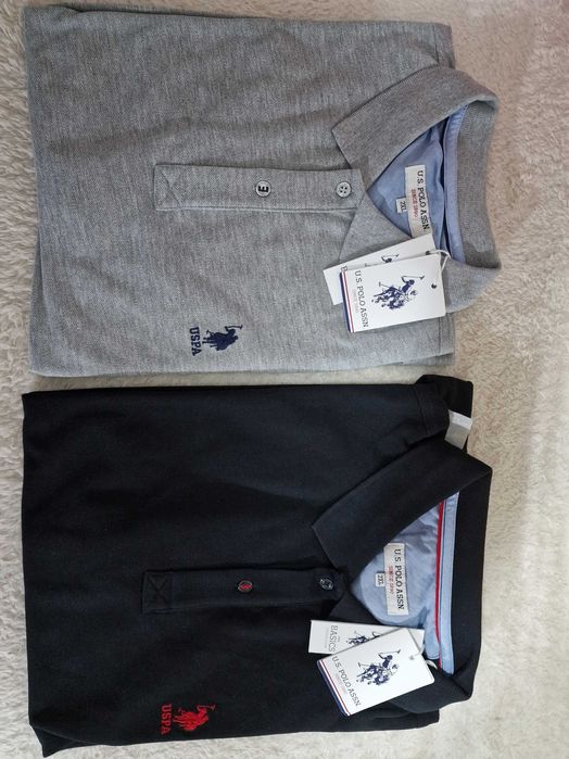 Tricou US Polo Assn | Barbati | 2XL | Regular | Negru si Gri