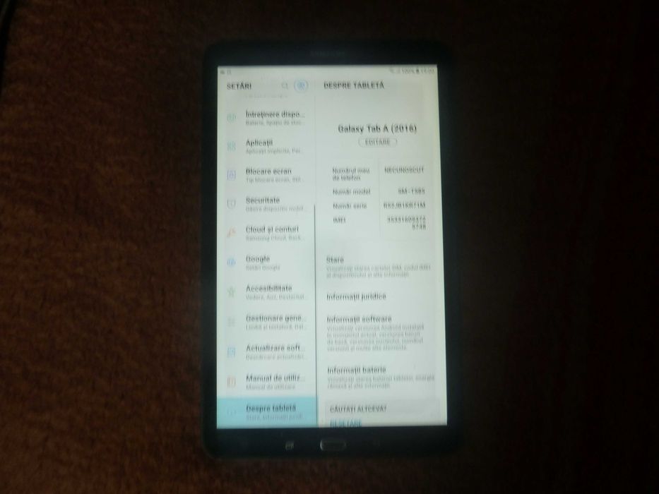 tableta samsung A6 T585,SIM 4G,de10inch,ram2gb/16gb,stare f buna