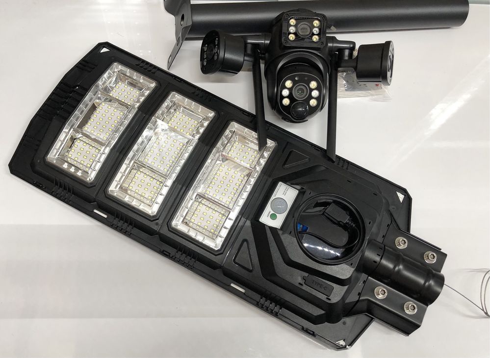 Lampa Proiector Camera Solara 450W Video 4K UltraHd 4G Sim IR +50m Led