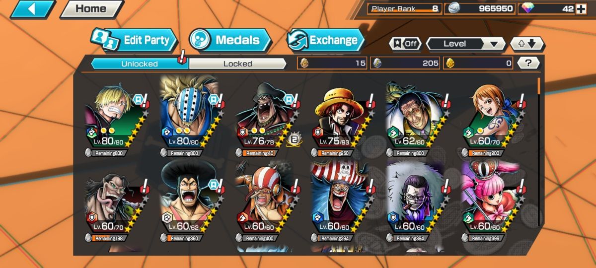 Аккаунт one piece bounty rush